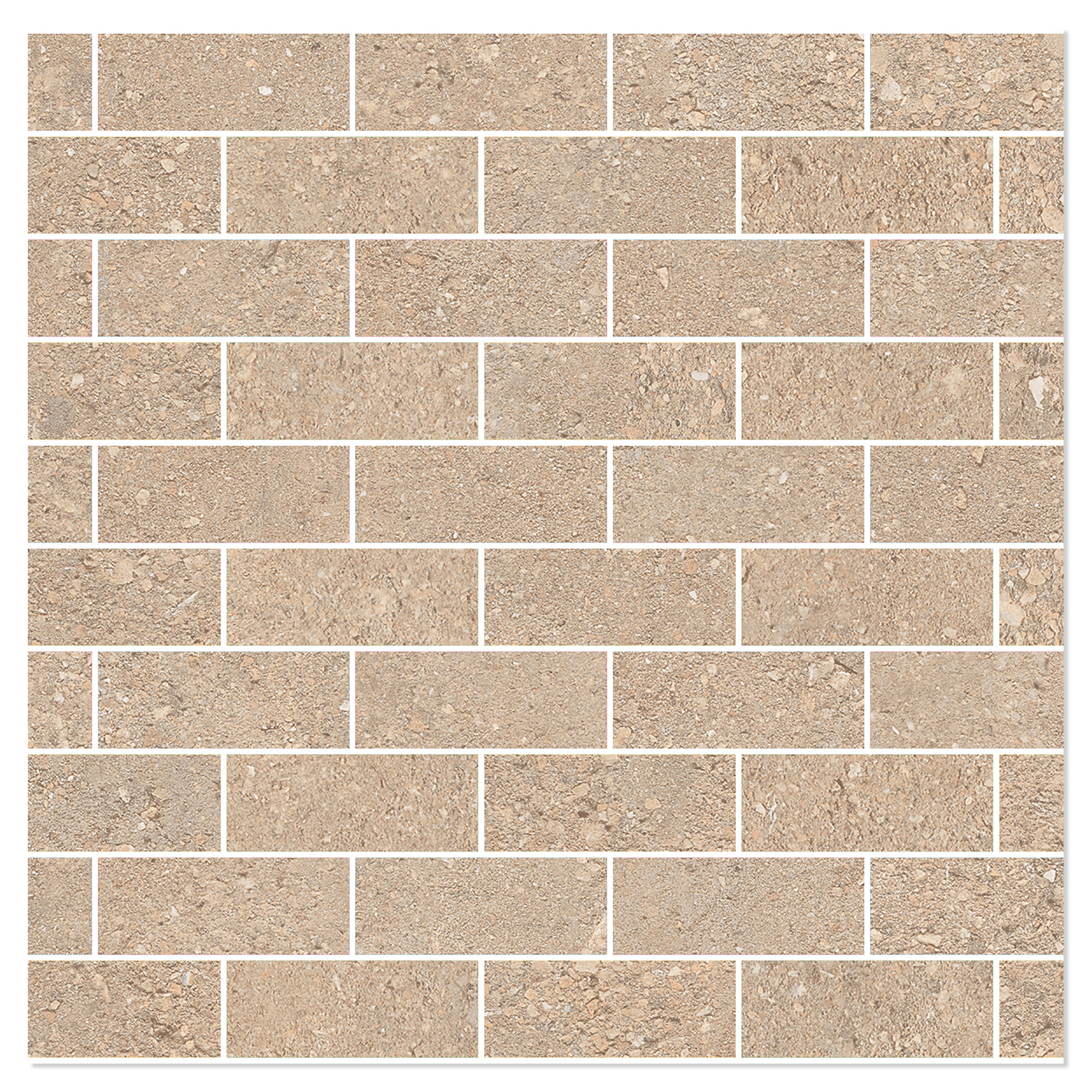 Sant’Agostino Mosaikk Gulvflis Duo Sand Matt-Struktur 3D 30x30 cm