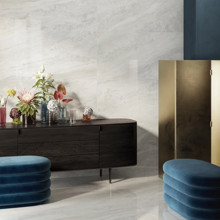 Sant’Agostino Marmor Gulvflis Paradiso Ice Polert 60x120 cm