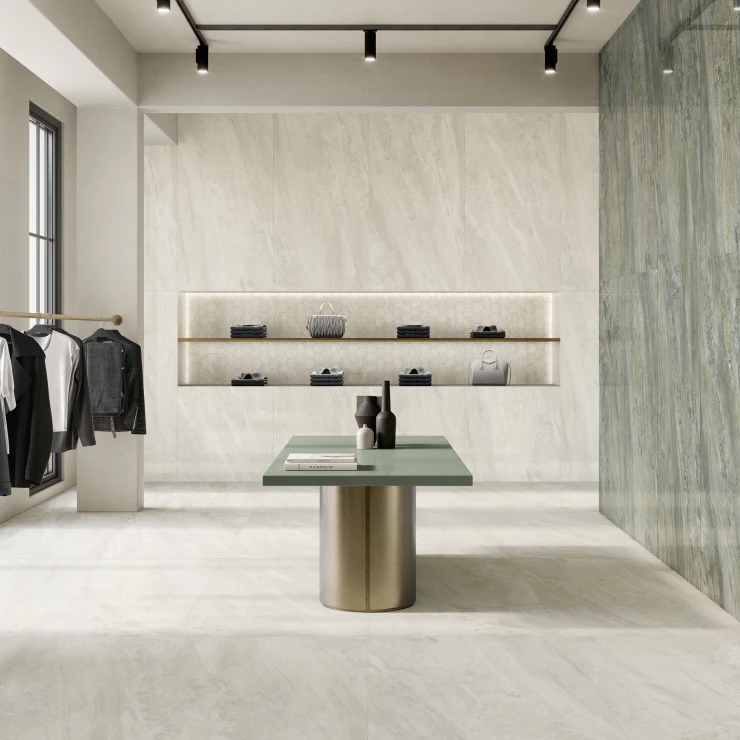 Sant’Agostino Marmor Gulvflis Paradiso Ivory Polert 90x180 cm