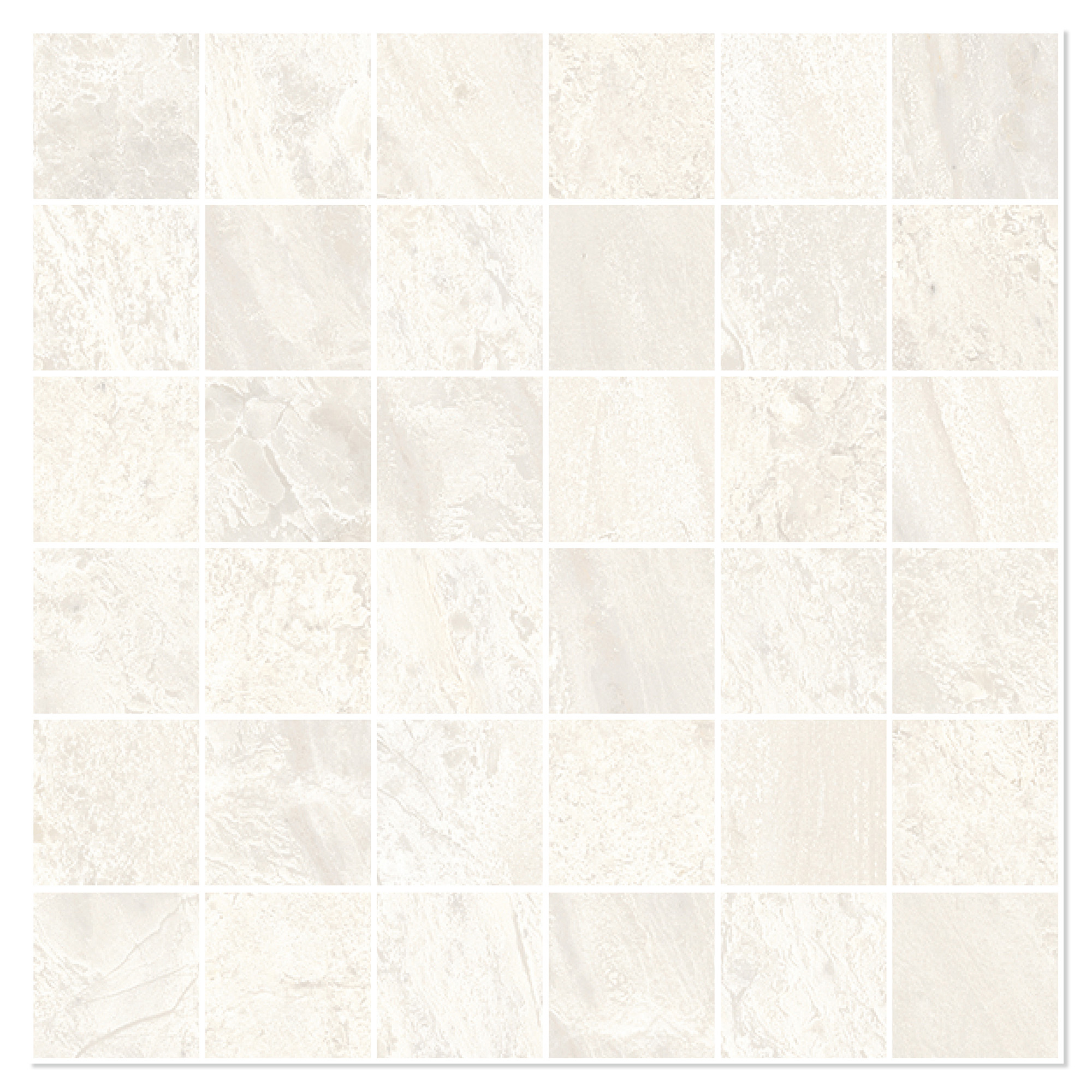Sant’Agostino Mosaikk Gulvflis Paradiso Ivory Matt 30x30 (5x5) cm