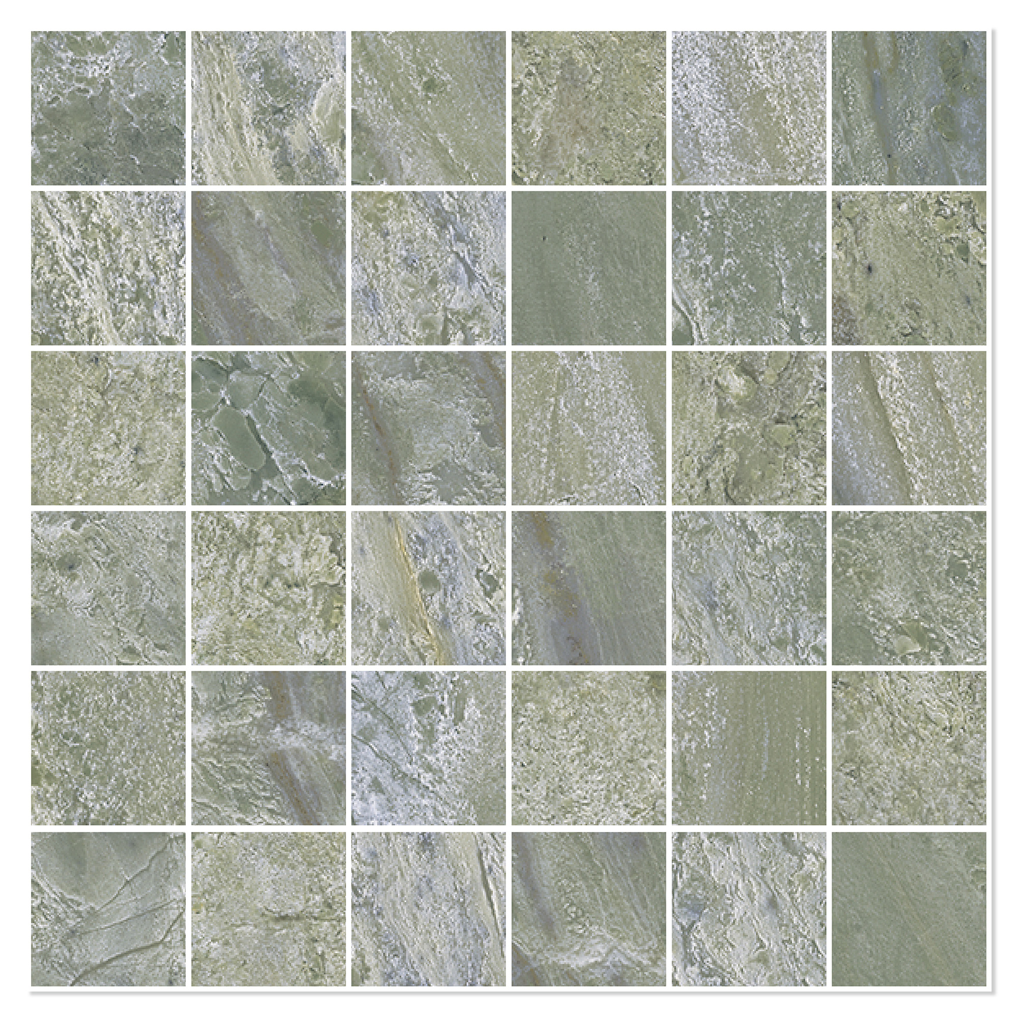 Sant’Agostino Mosaikk Gulvflis Paradiso Green Matt 30x30 (5x5) cm