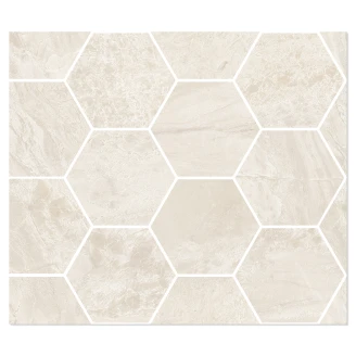 Sant’Agostino Hexagon Mosaik Klinker <strong>Paradiso</strong>  Beige Polerad 30x35 cm