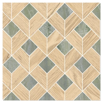 Sant’Agostino Mosaik Klinker <strong>Paradiso</strong>  Green Polerad 29x29 cm