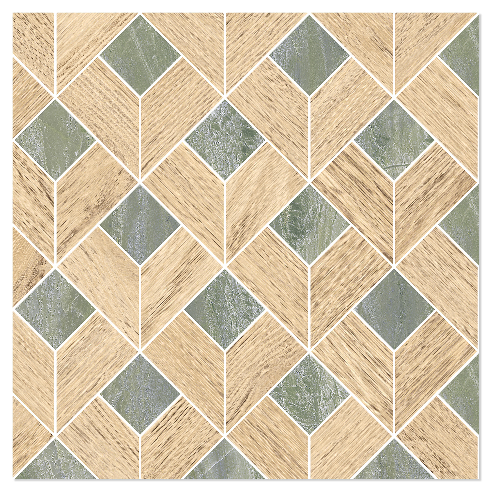 Sant’Agostino Mosaikk Gulvflis Paradiso Green Polert 29x29 cm