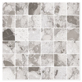 Sant’Agostino Mosaik Klinker <strong>Venistone</strong>  Grey Polerad 30x30 (5x5) cm