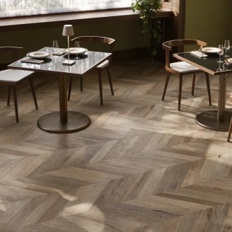 Sant’Agostino Klinker <strong>Yorkwood</strong>  Chevron Brown Matt 9x49 cm