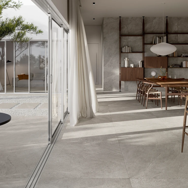 Sant’Agostino Gulvflis Bergstone Grey Sklisikker Matt-Struktur 3D 120x120 cm