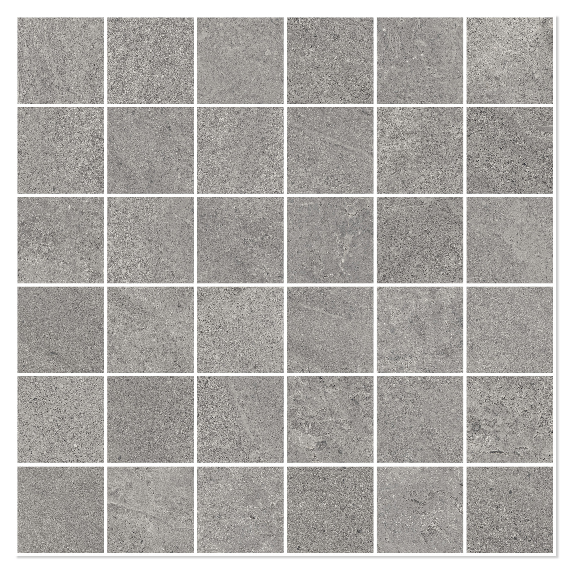 Sant’Agostino Mosaikk Gulvflis Bergstone Dark Matt-Struktur 30x30 (5x5) cm