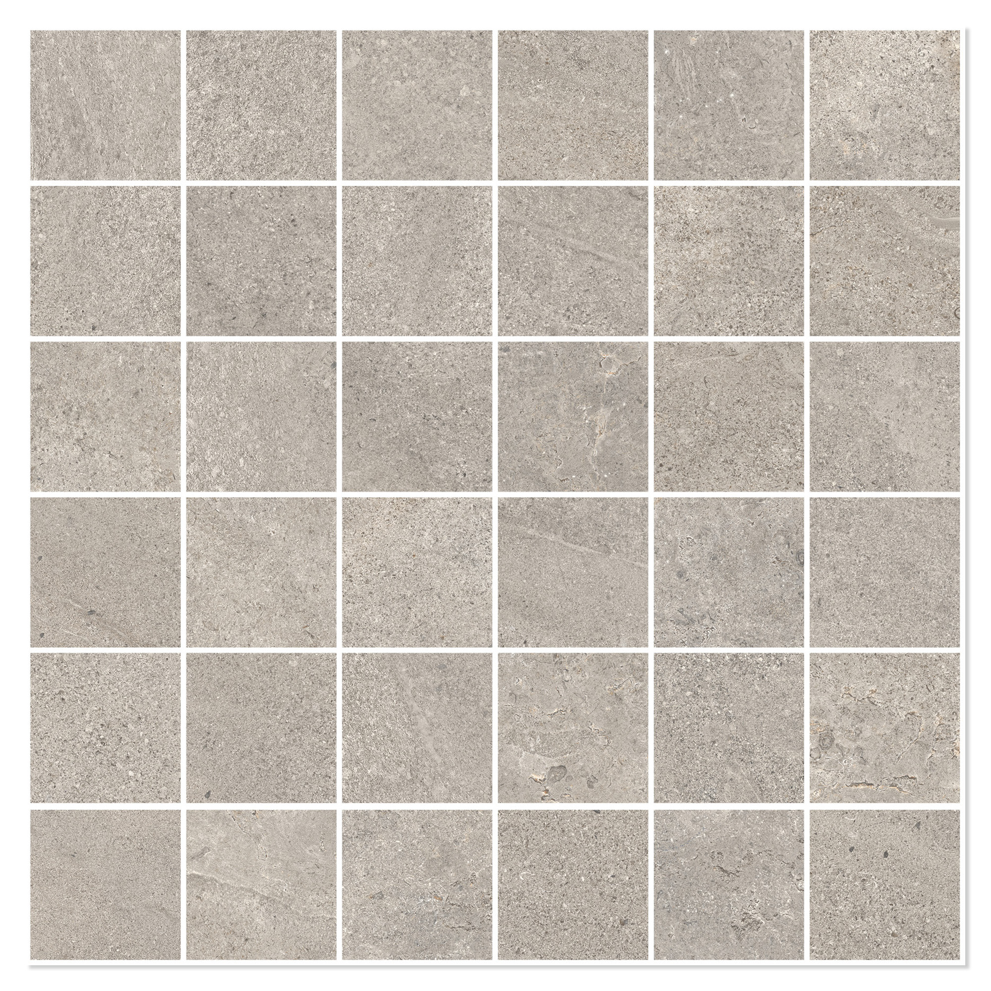 Sant’Agostino Mosaikk Gulvflis Bergstone Grey Matt-Struktur 30x30 (5x5) cm
