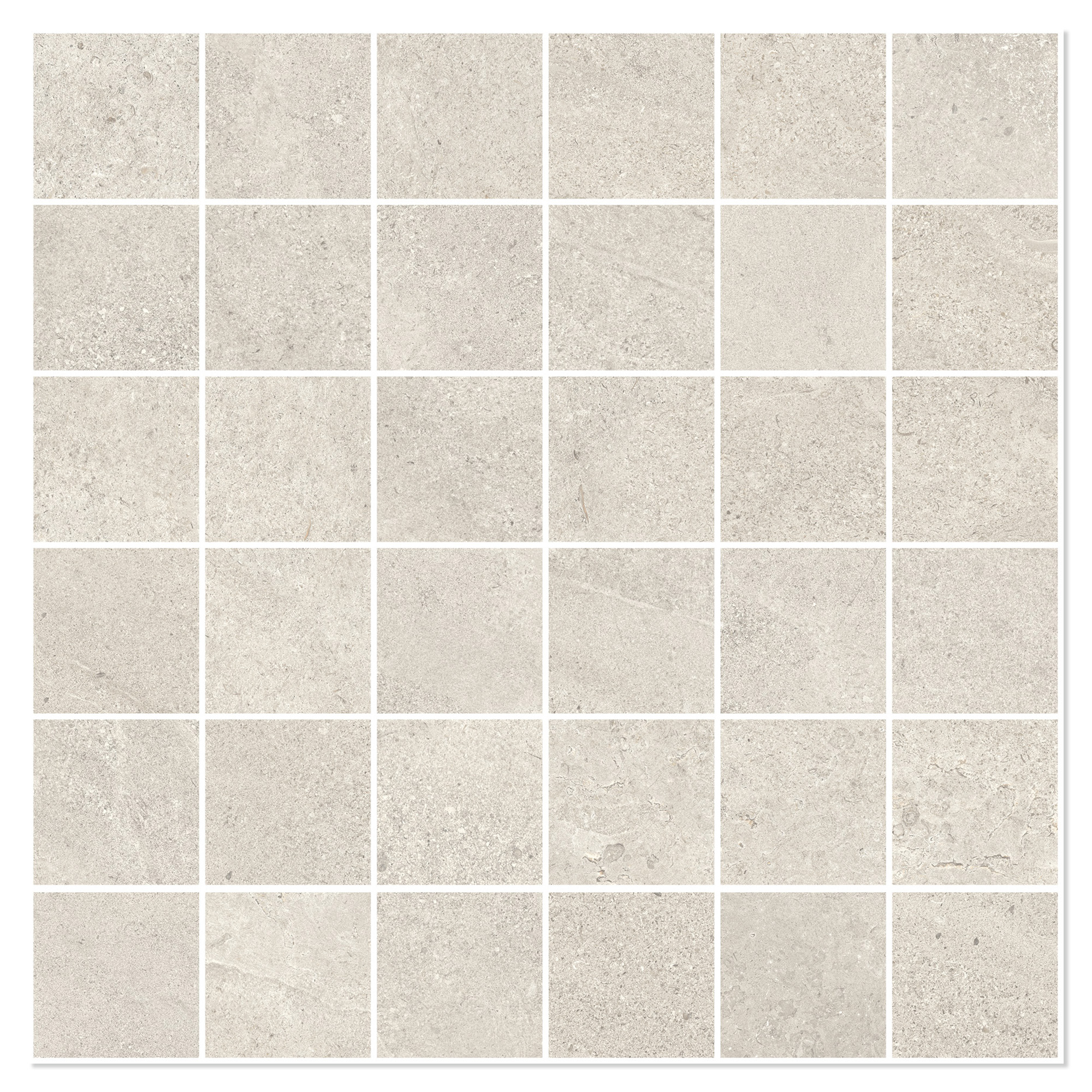 Sant’Agostino Mosaikk Gulvflis Bergstone Pearl Matt-Struktur 30x30 (5x5) cm