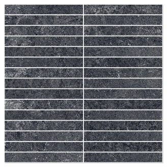 Sant’Agostino Mosaik Klinker <strong>Bergstone</strong>  Black Matt-Struktur 3D 30x30 cm