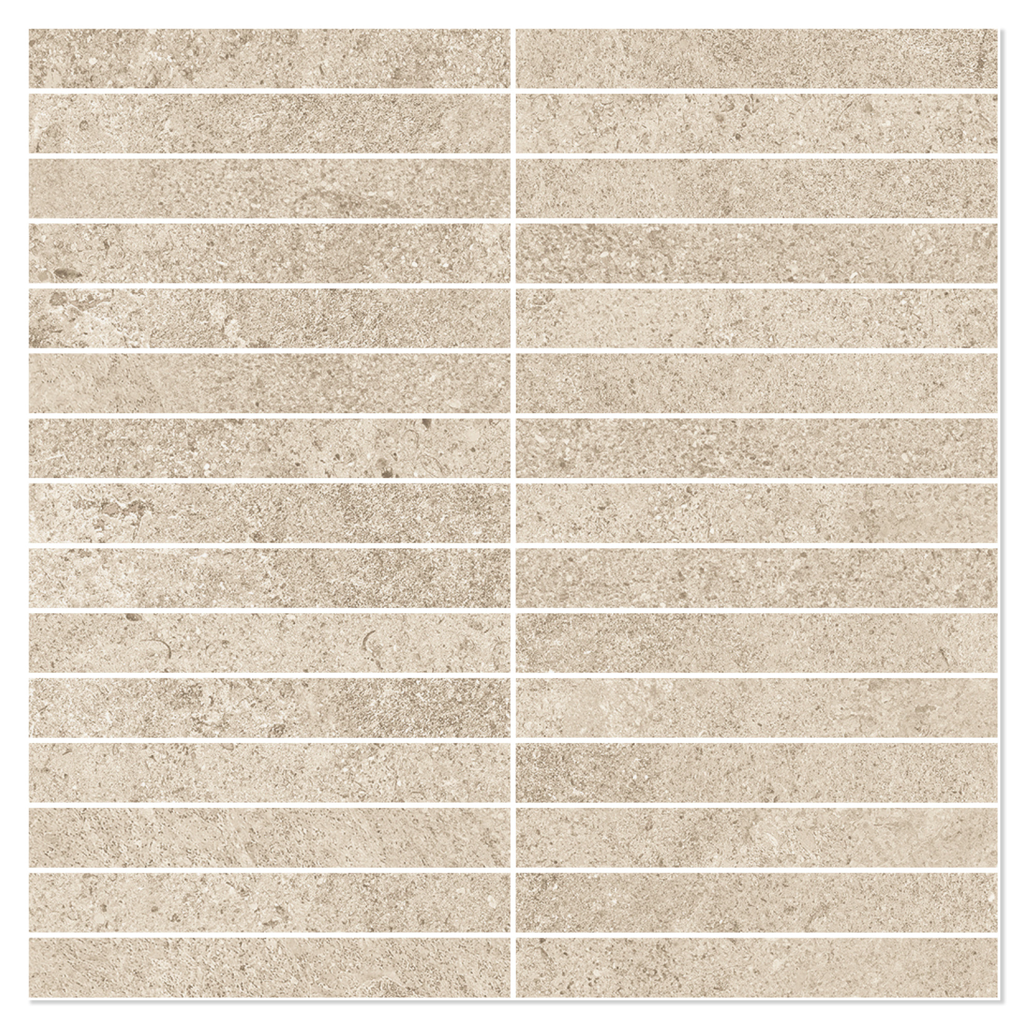 Sant’Agostino Mosaikk Gulvflis Bergstone Ivory Matt-Struktur 3D 30x30 cm