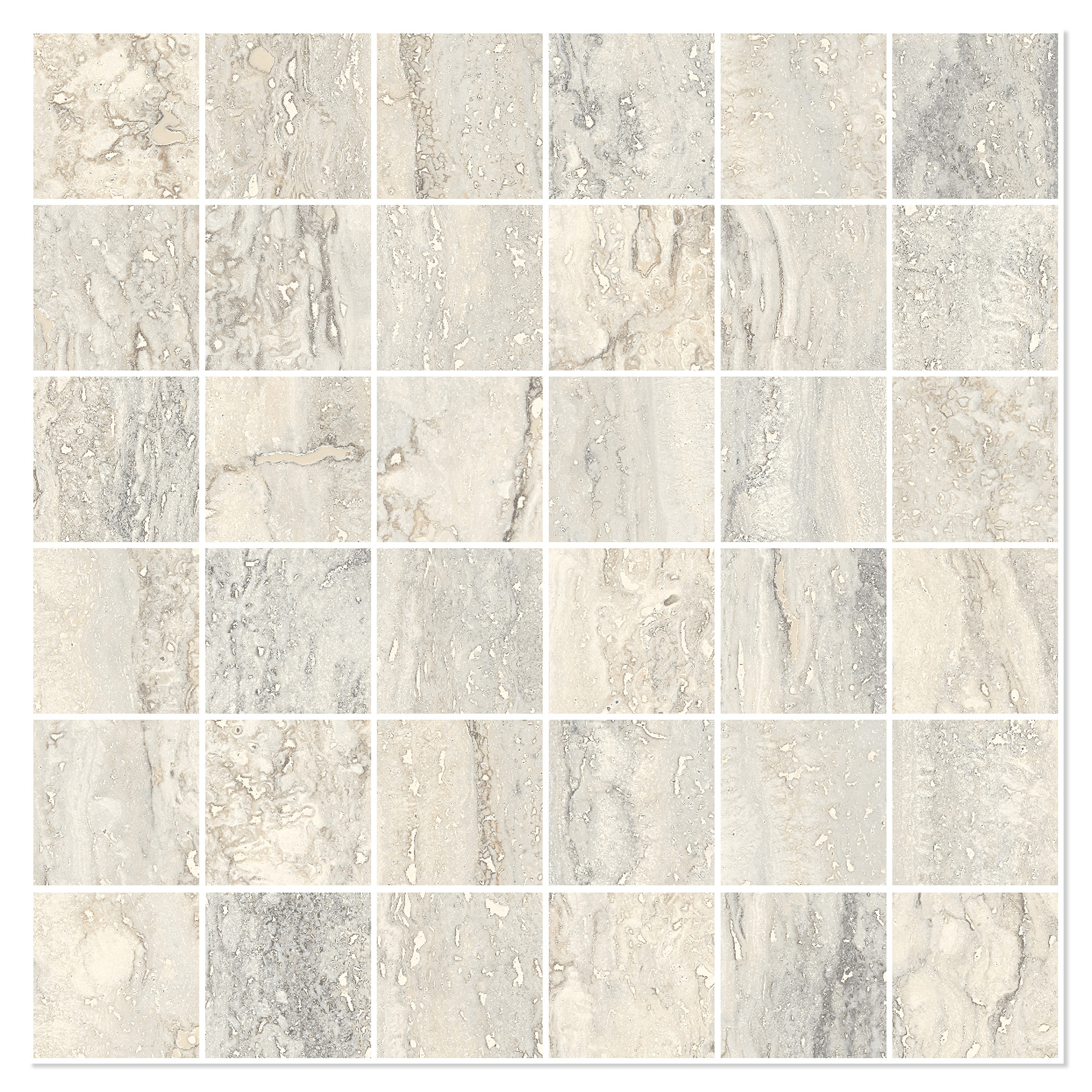 Sant’Agostino Mosaikk Gulvflis Invictus Pearl Matt 30x30 (5x5) cm