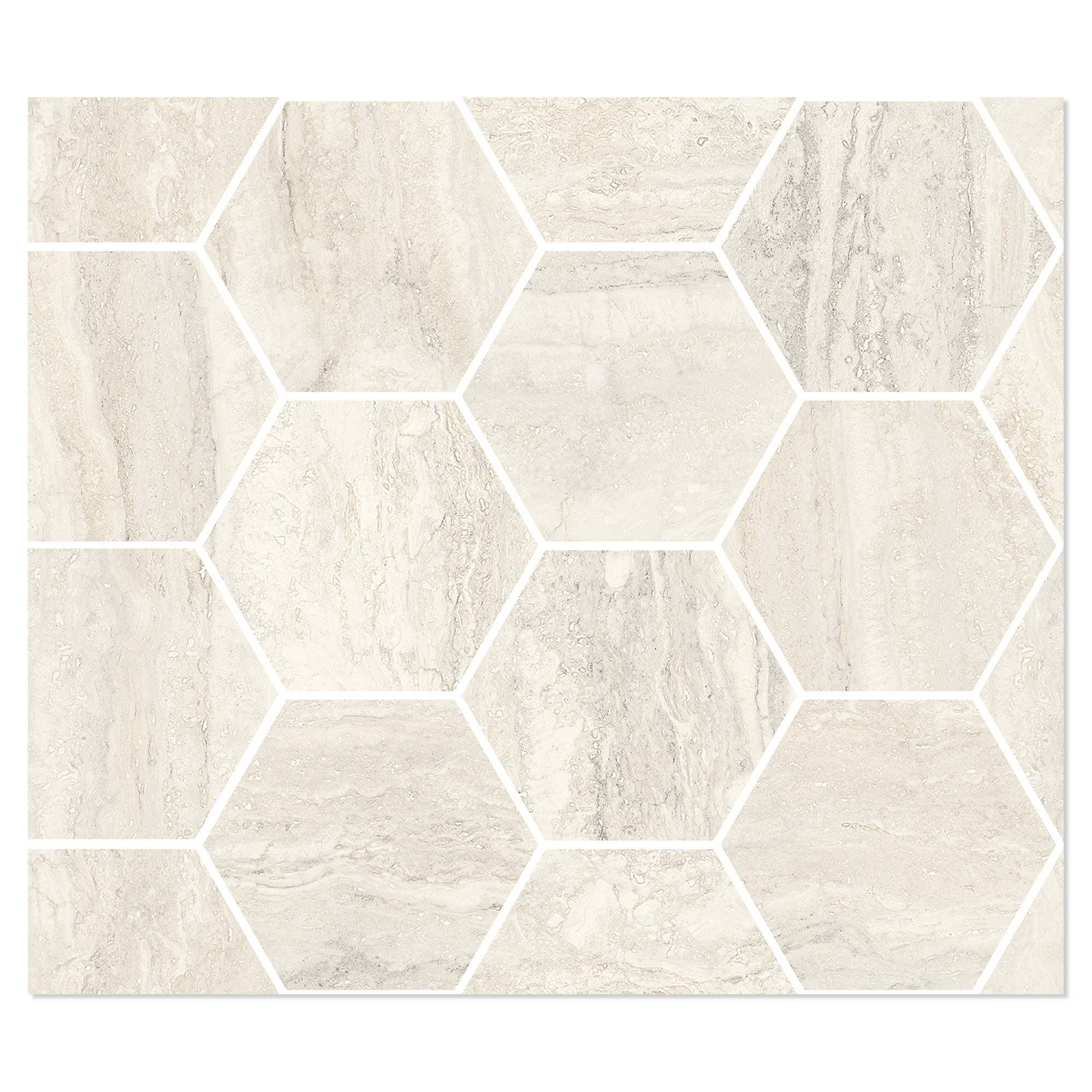 Sant’Agostino Mosaikk Gulvflis Invictus Ivory Polert 30x35 cm