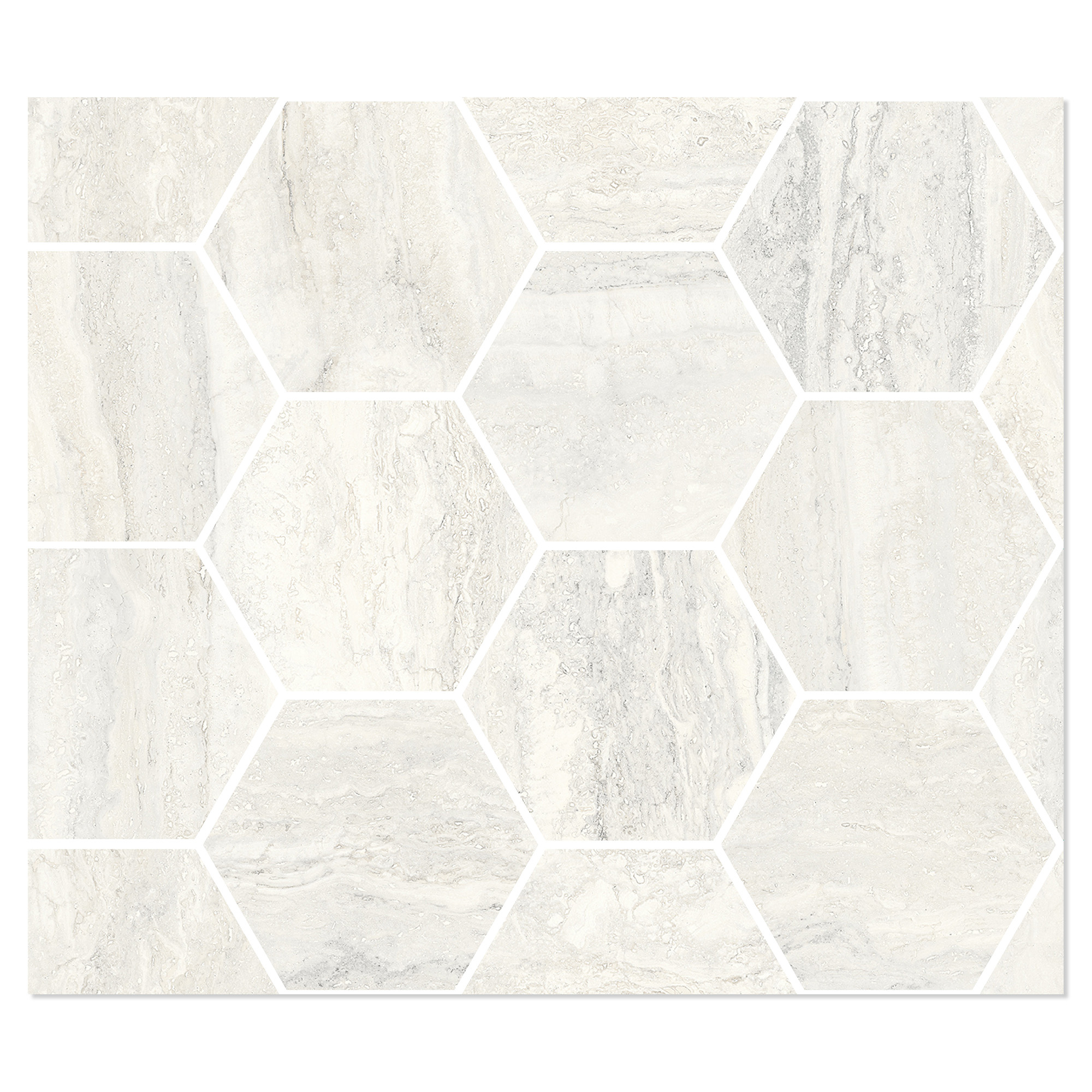 Sant’Agostino Mosaikk Gulvflis Invictus White Polert 30x35 cm