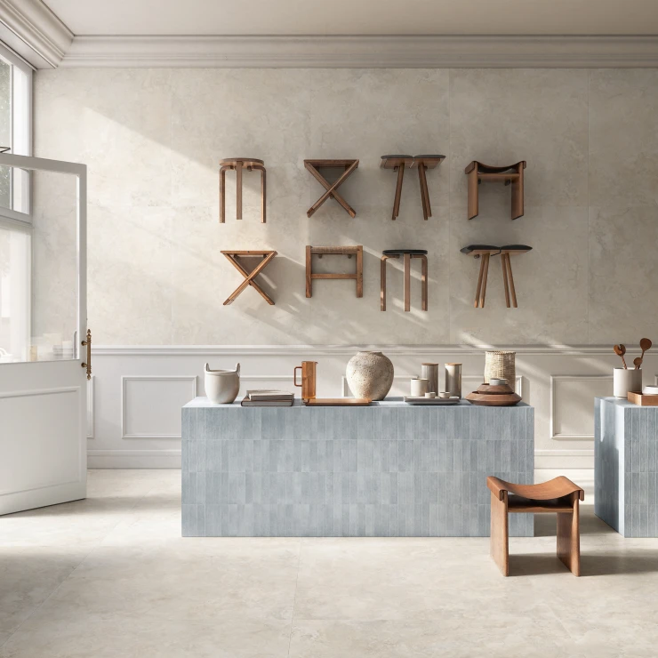 Sant’Agostino Gulvflis Invictus Cross White Matt 120x120 cm