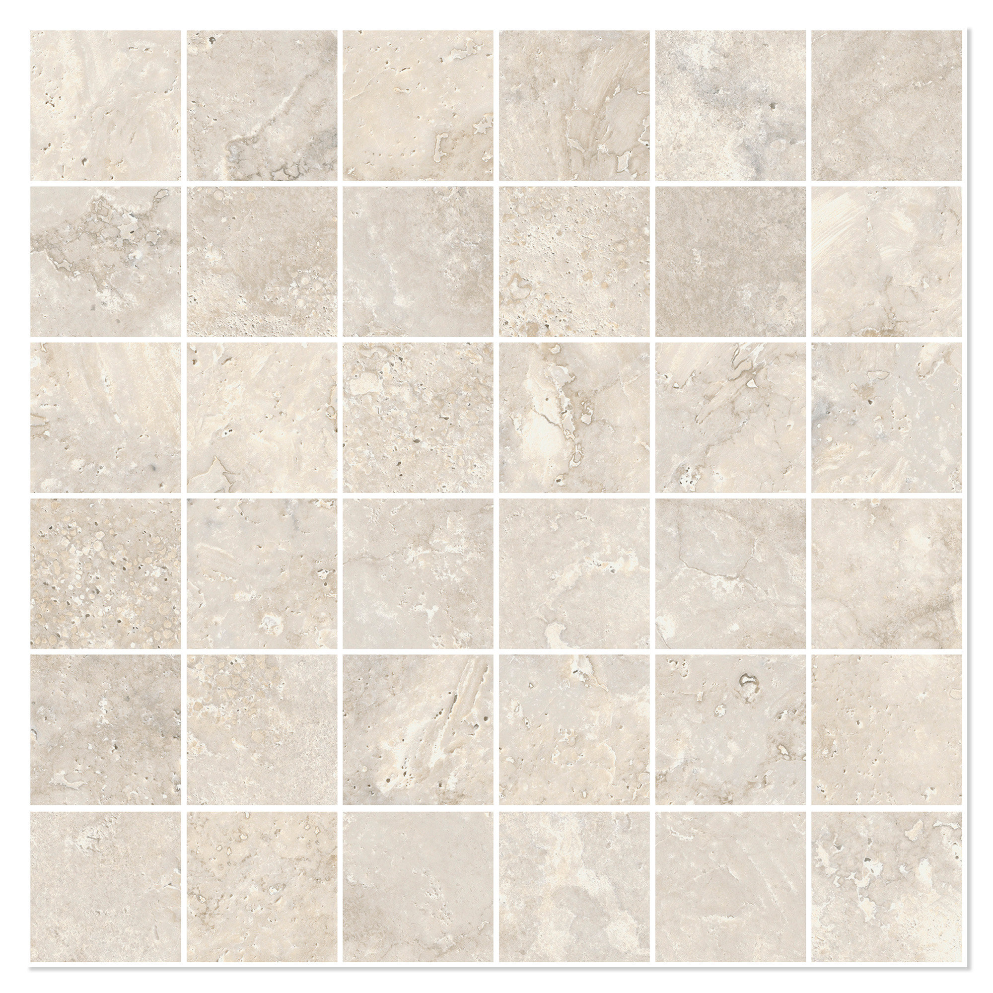 Sant’Agostino Mosaikk Gulvflis Invictus Cross Pearl Matt 30x30 (5x5) cm