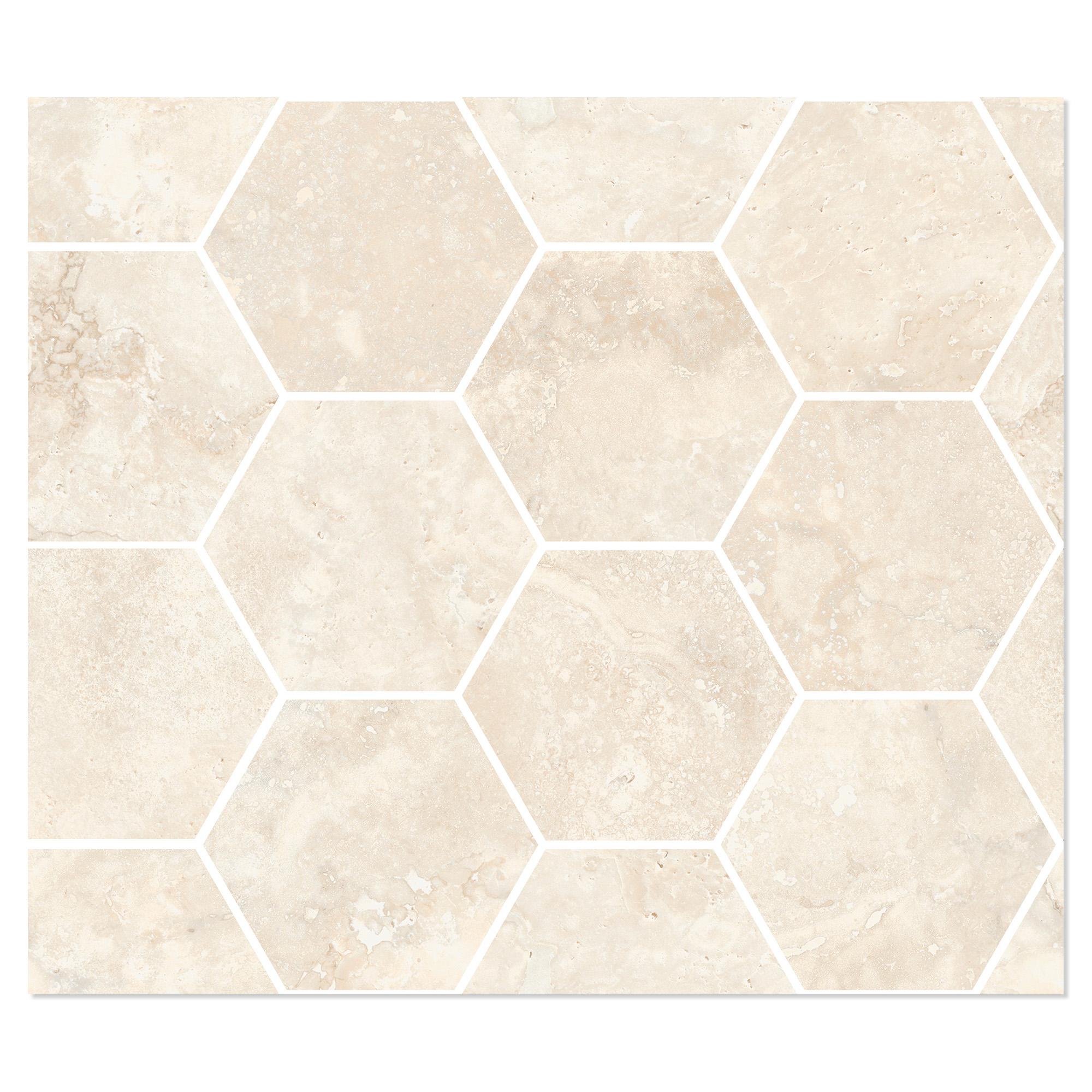 Sant’Agostino Mosaikk Gulvflis Invictus Cross Ivory Polert 30x35 cm