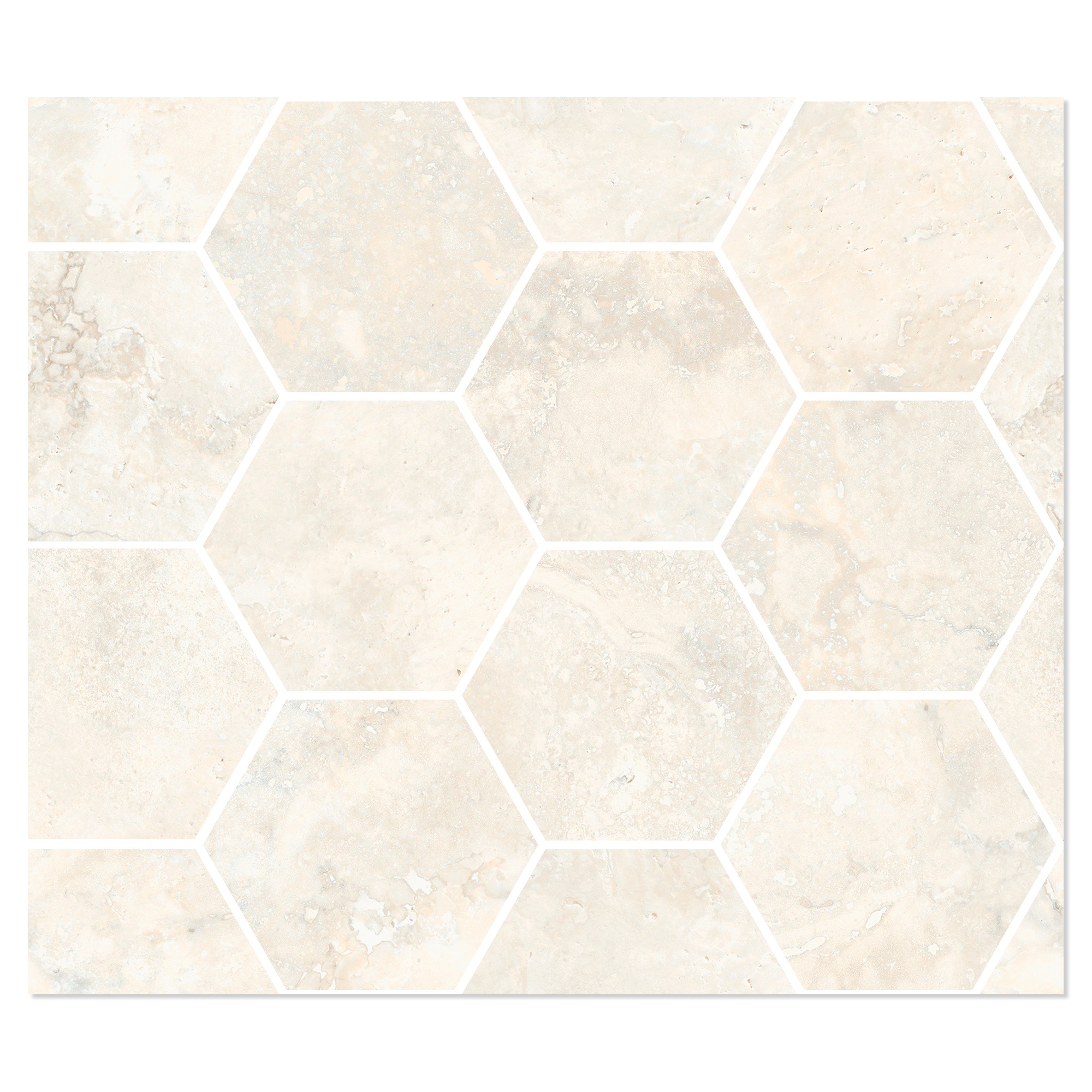 Sant’Agostino Mosaikk Gulvflis Invictus Cross White Polert 30x35 cm