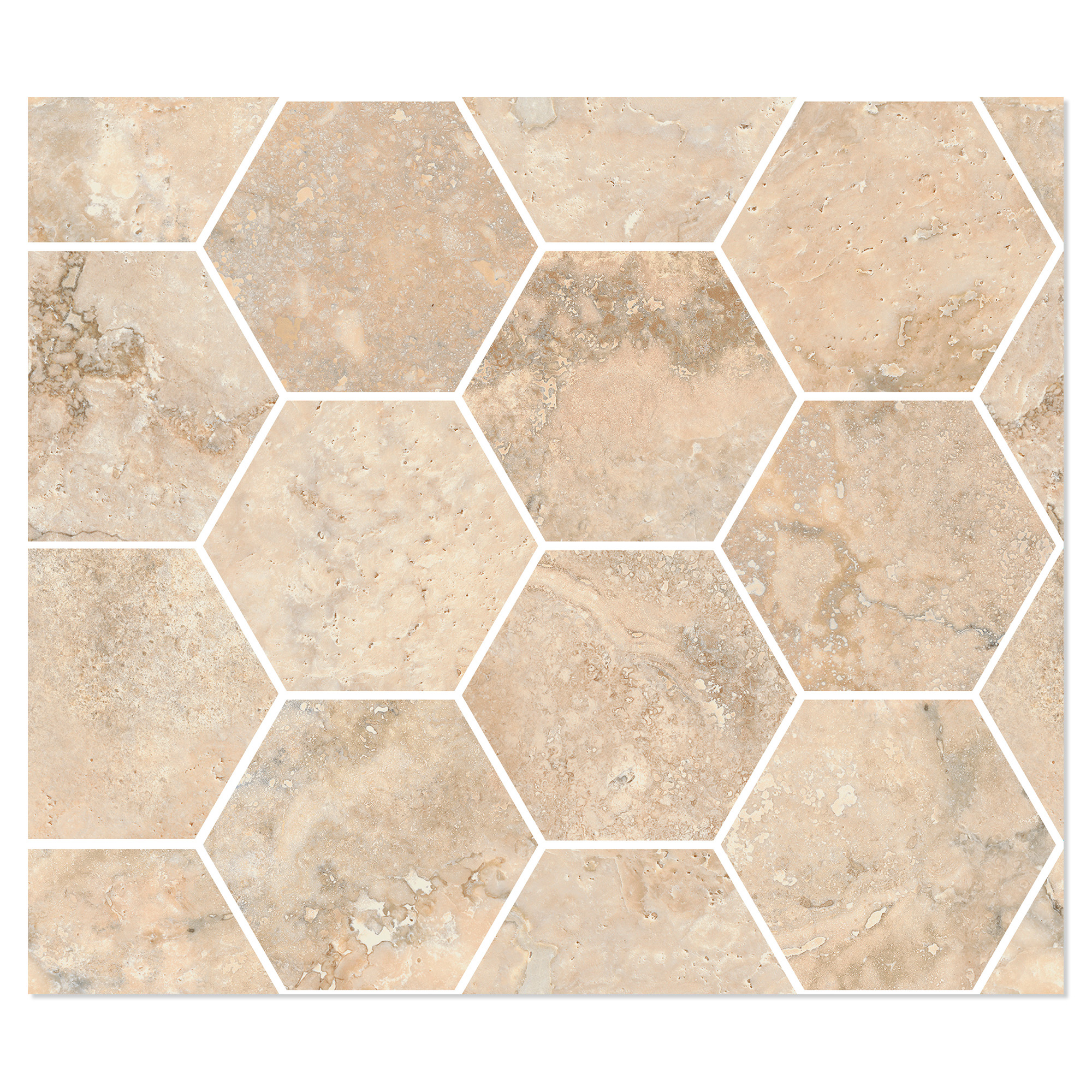 Sant’Agostino Mosaikk Gulvflis Invictus Cross Beige Matt 30x35 cm