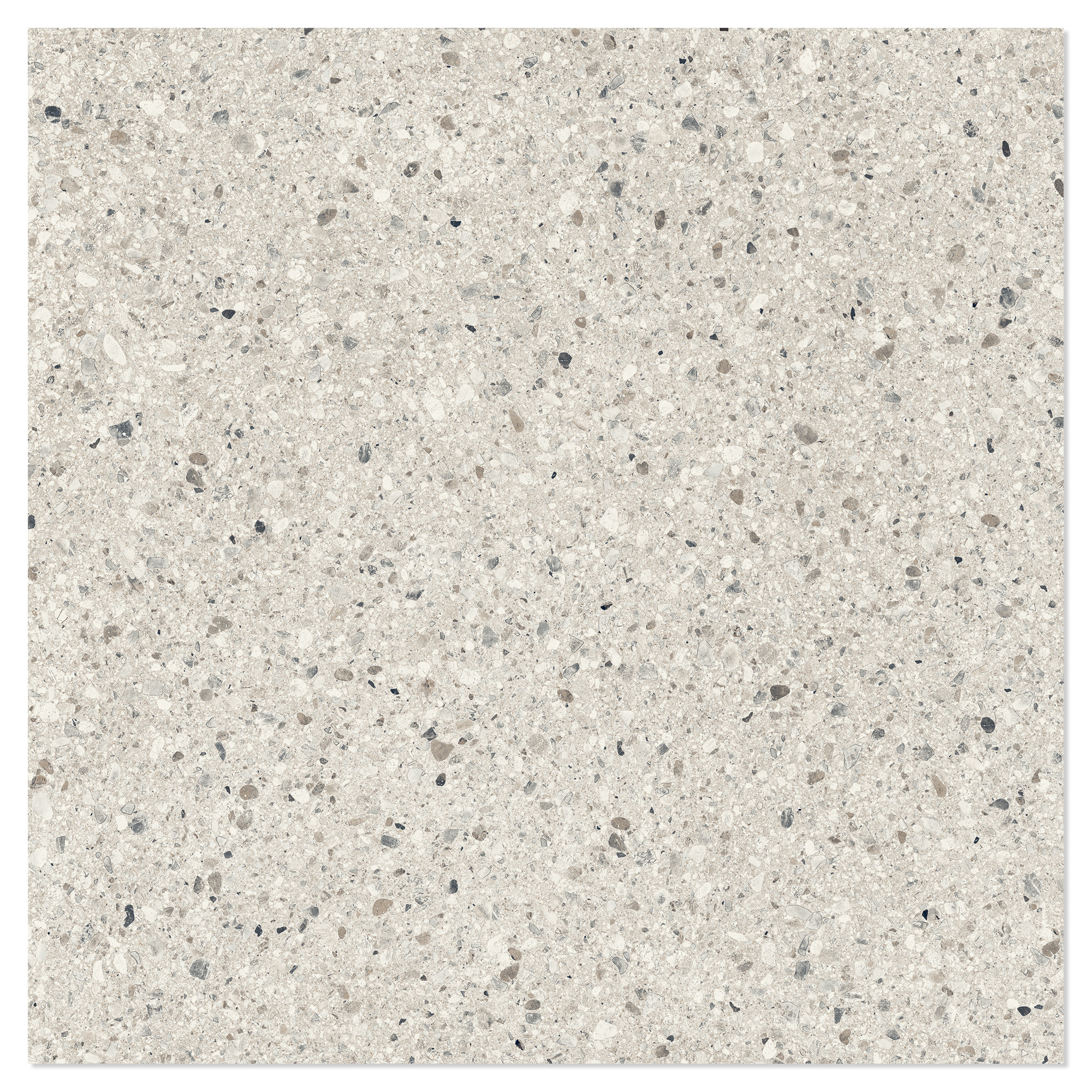 Sant’Agostino Utendørsflis Gravel Full Pearl Matt-Struktur 3D 90x90 cm Tykkelse 20 mm