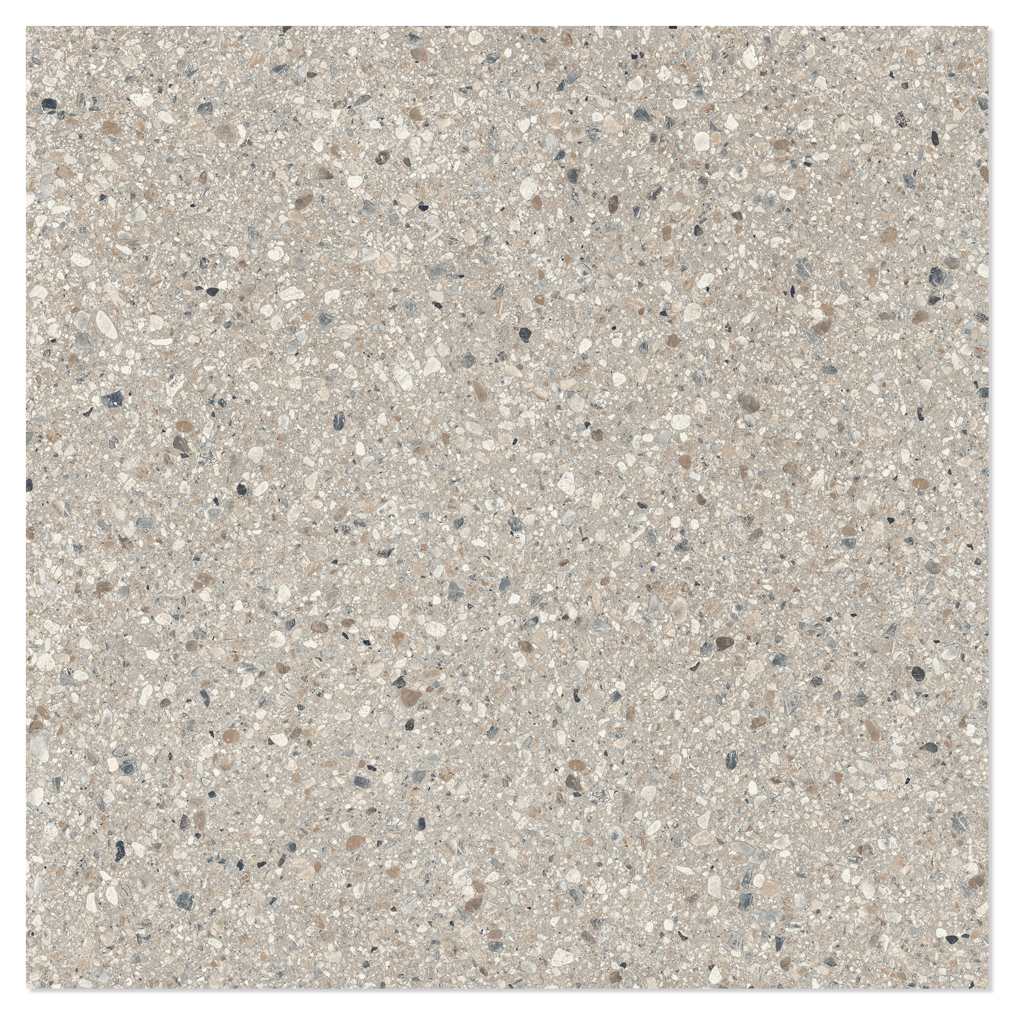 Sant’Agostino Gulvflis Gravel Full Grey Sklisikker Matt-Struktur 3D 90x90 cm