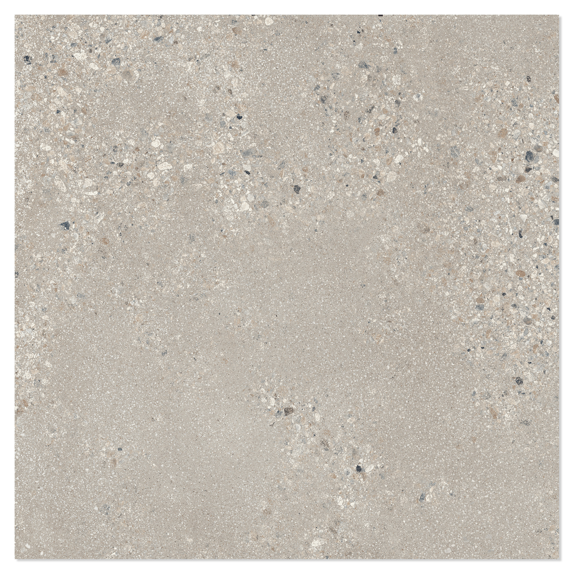 Sant’Agostino Utendørsflis Gravel Large Grey Matt-Struktur 3D 90x90 cm Tykkelse 20 mm