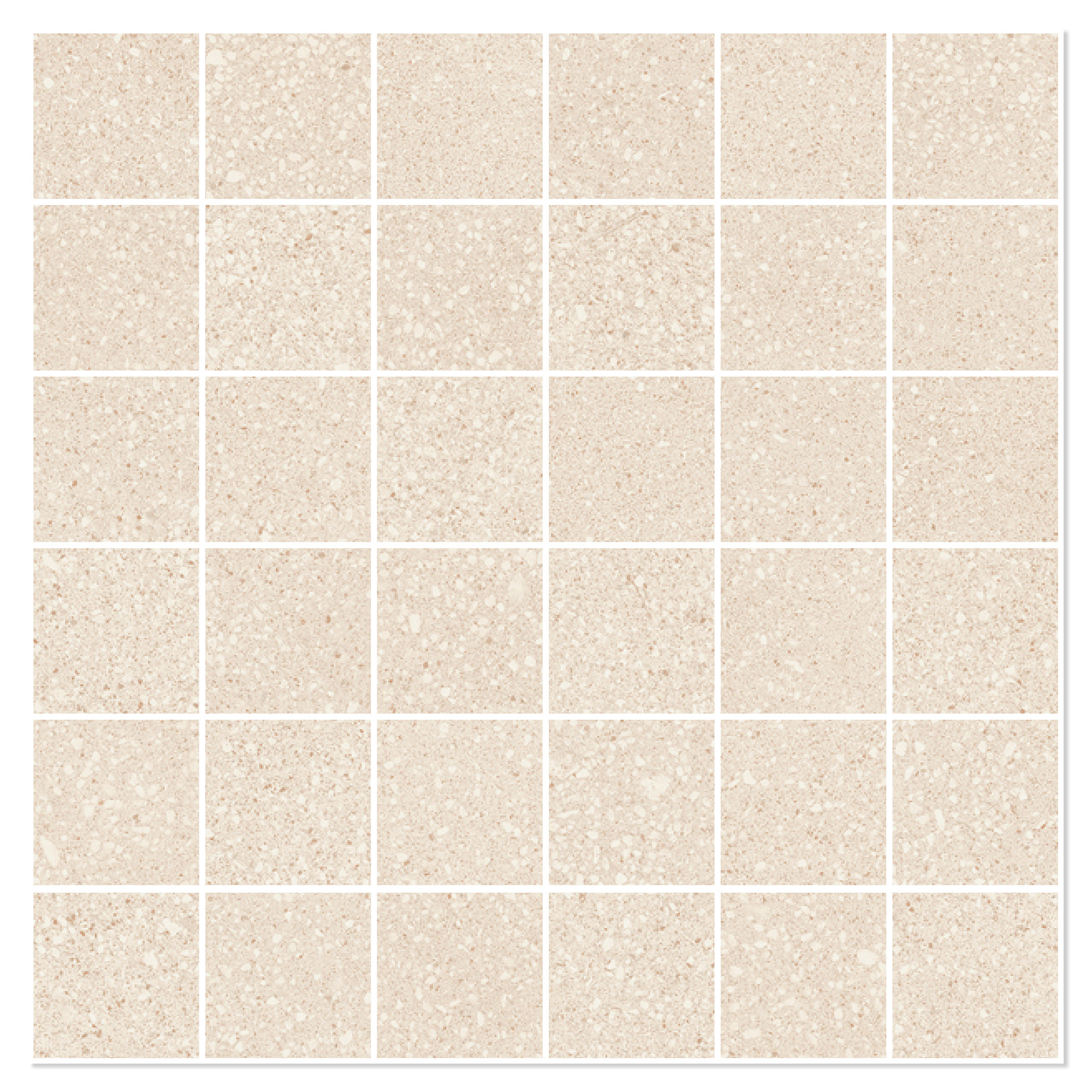 Sant’Agostino Mosaikk Gulvflis Gravel Small Light Matt-Struktur 30x30 (5x5) cm