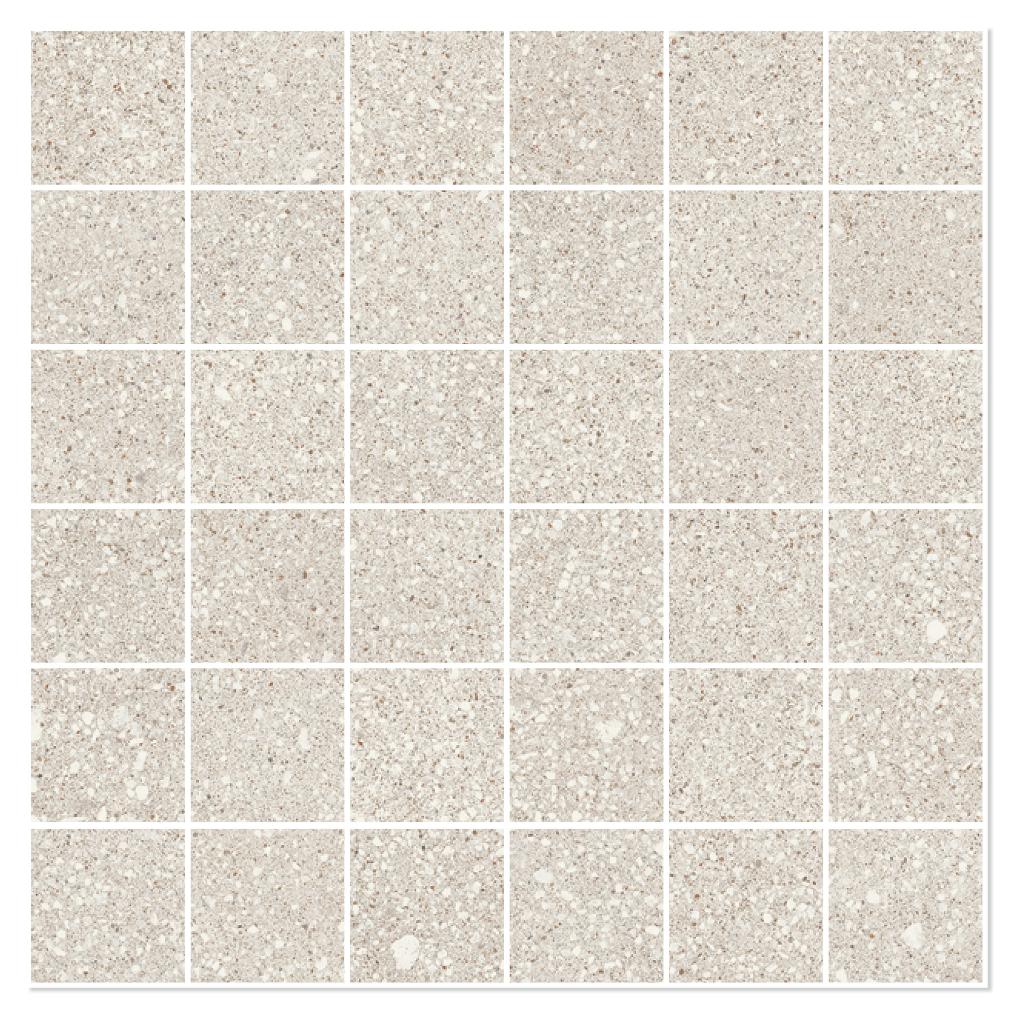 Sant’Agostino Mosaikk Gulvflis Gravel Small Pearl Matt-Struktur 30x30 (5x5) cm