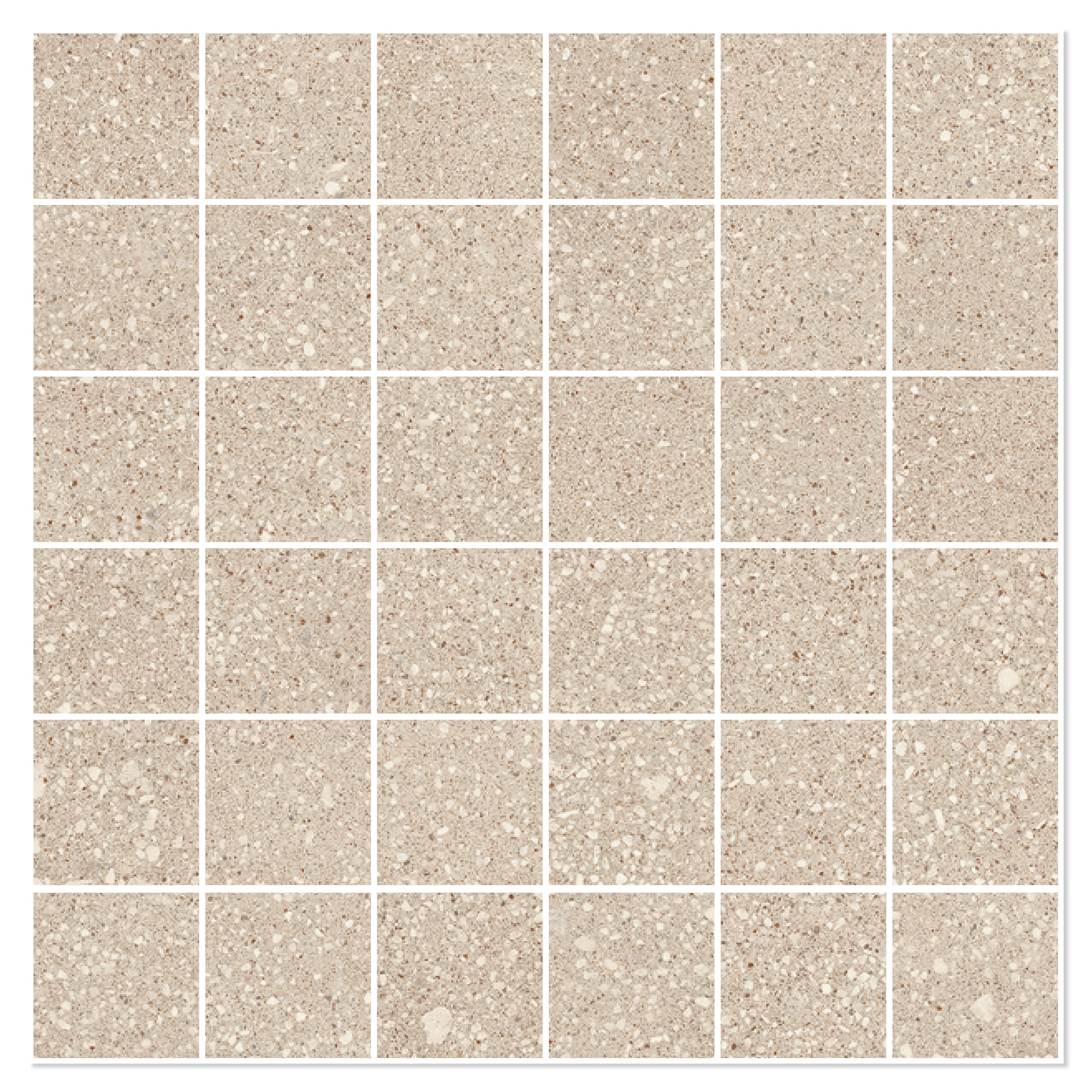 Sant’Agostino Mosaikk Gulvflis Gravel Small Sand Matt-Struktur 30x30 (5x5) cm