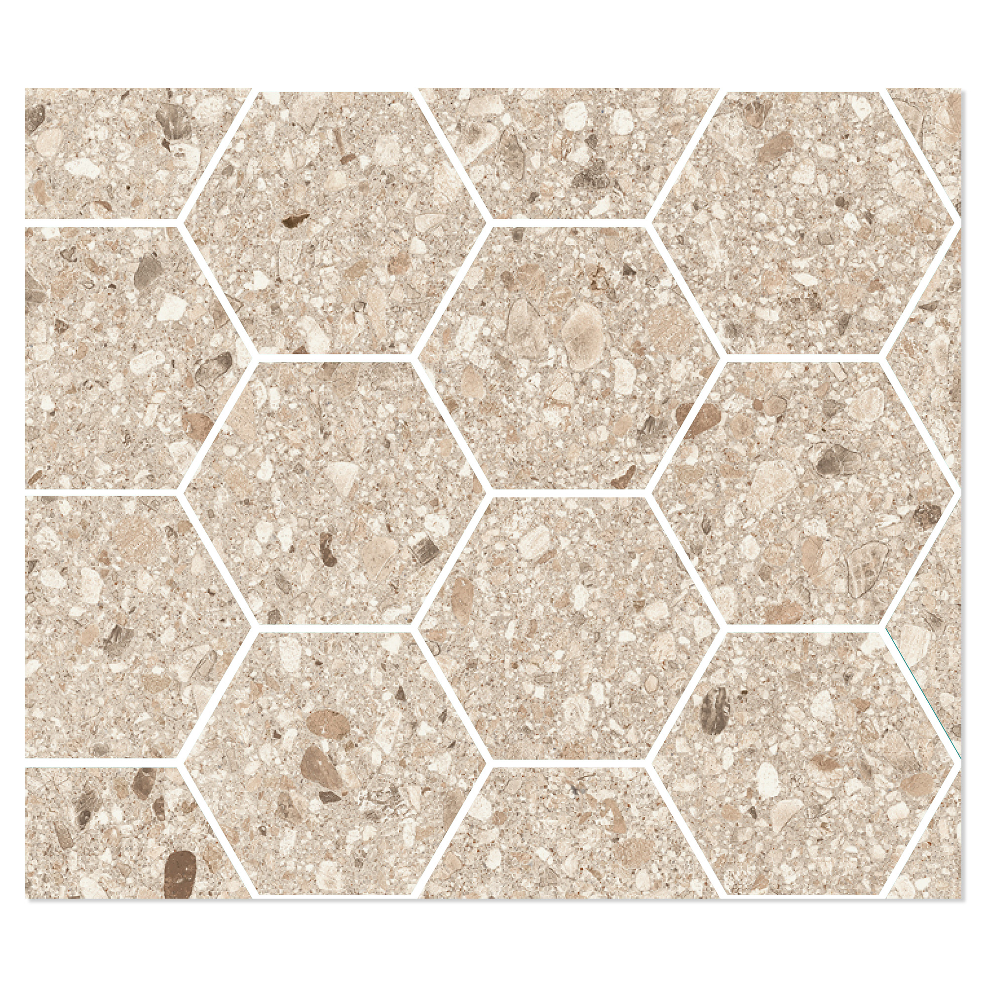 Sant’Agostino Mosaikk Gulvflis Gravel Full Sand Matt-Struktur 3D 30x35 cm