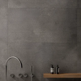Sant’Agostino Kakel <strong>Baystone</strong>  Plisse Dark Matt-Relief 60x120 cm