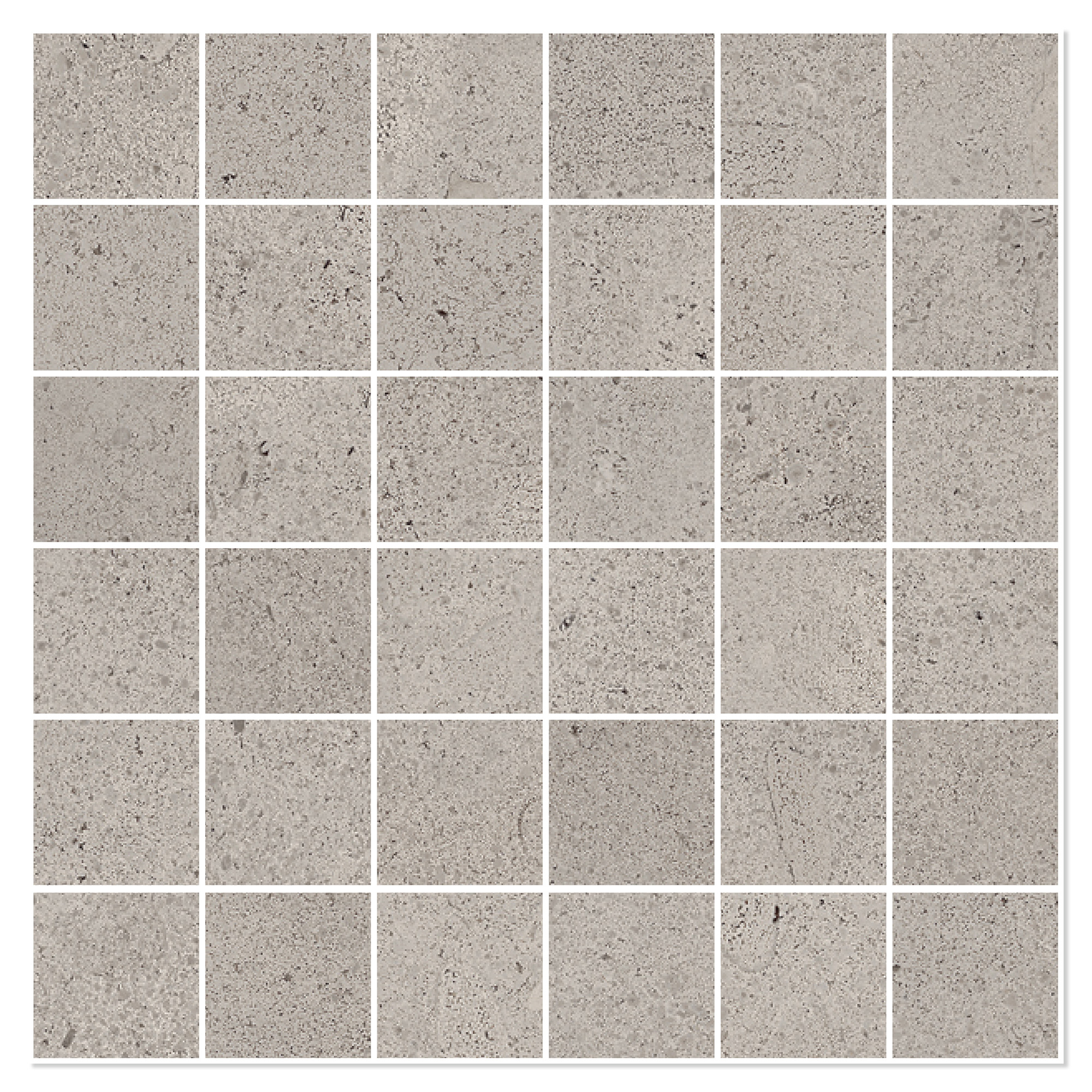 Sant’Agostino Mosaikk Gulvflis Baystone Grey Matt-Struktur 30x30 (5x5) cm