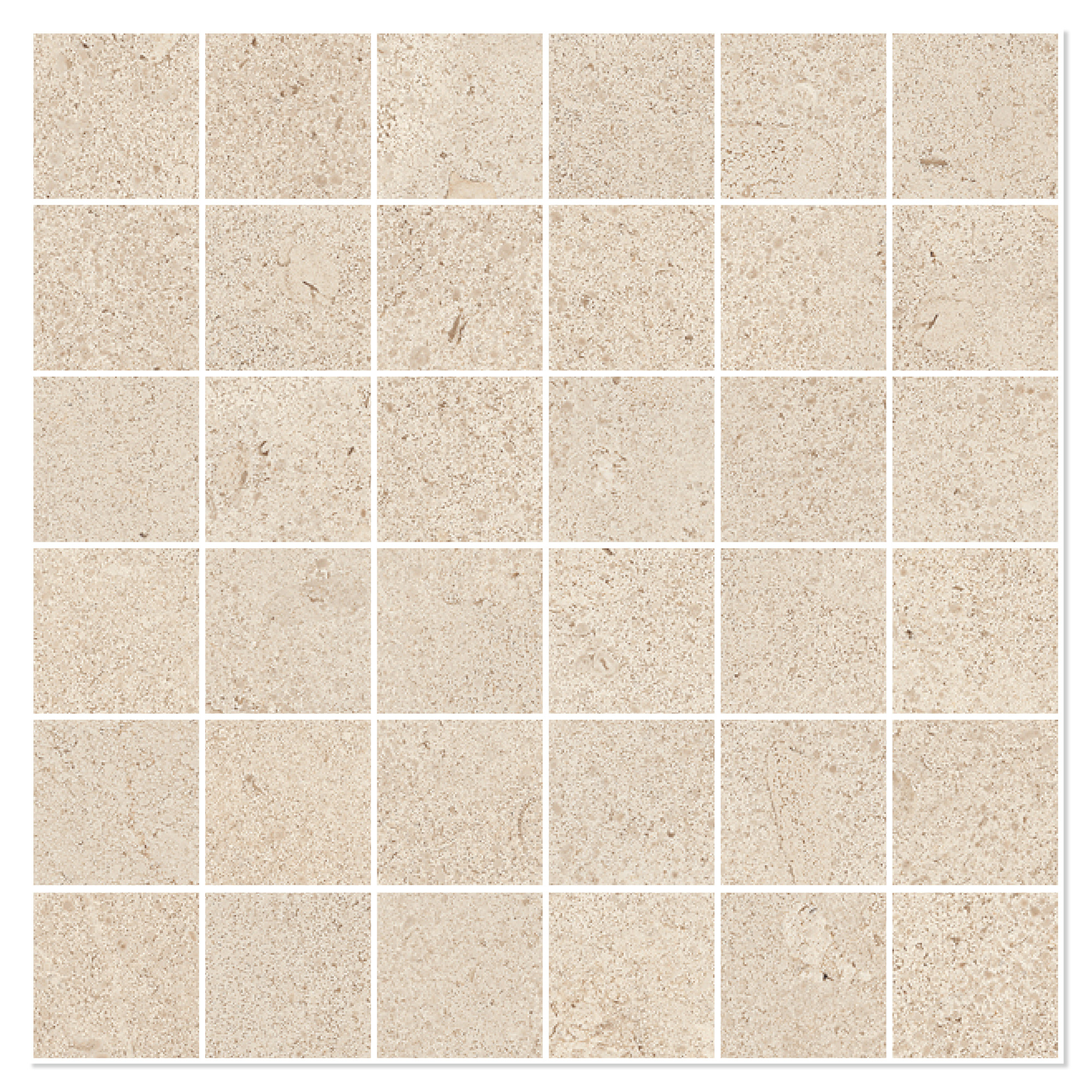 Sant’Agostino Mosaikk Gulvflis Baystone Ivory Matt-Struktur 30x30 (5x5) cm