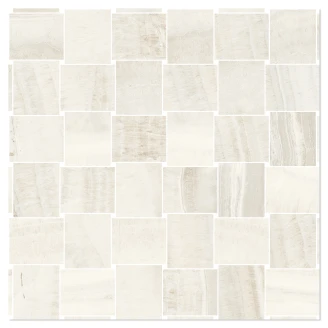 Sant’Agostino Mosaik Klinker <strong>Astral</strong>  Storm White Matt-Struktur 3D 30x30 cm