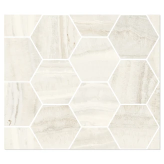 Sant’Agostino Hexagon Mosaik Klinker <strong>Astral</strong>  White Matt-Struktur 3D 30x35 cm