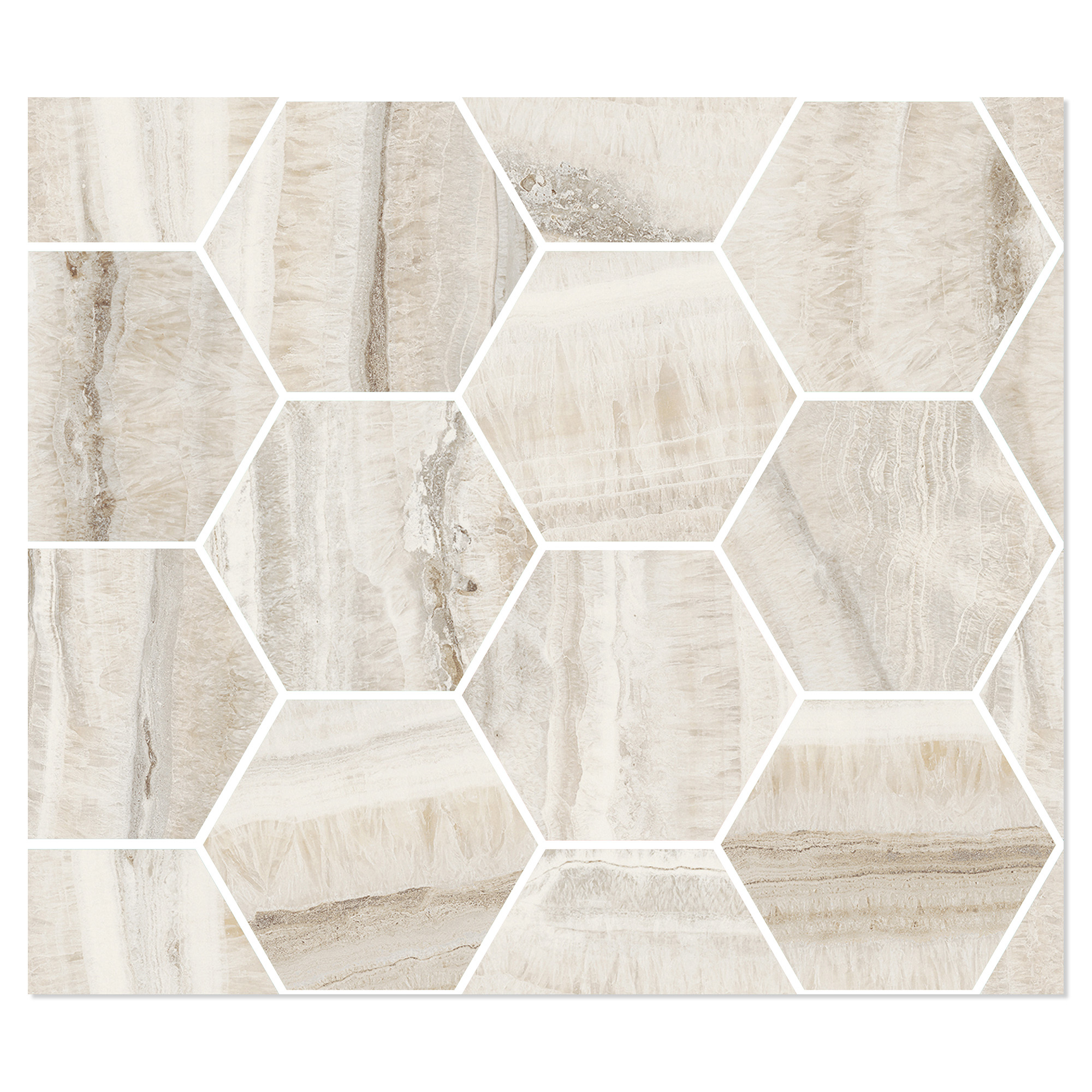 Sant’Agostino Mosaikk Gulvflis Astral Pearl Matt-Struktur 3D 30x35 cm