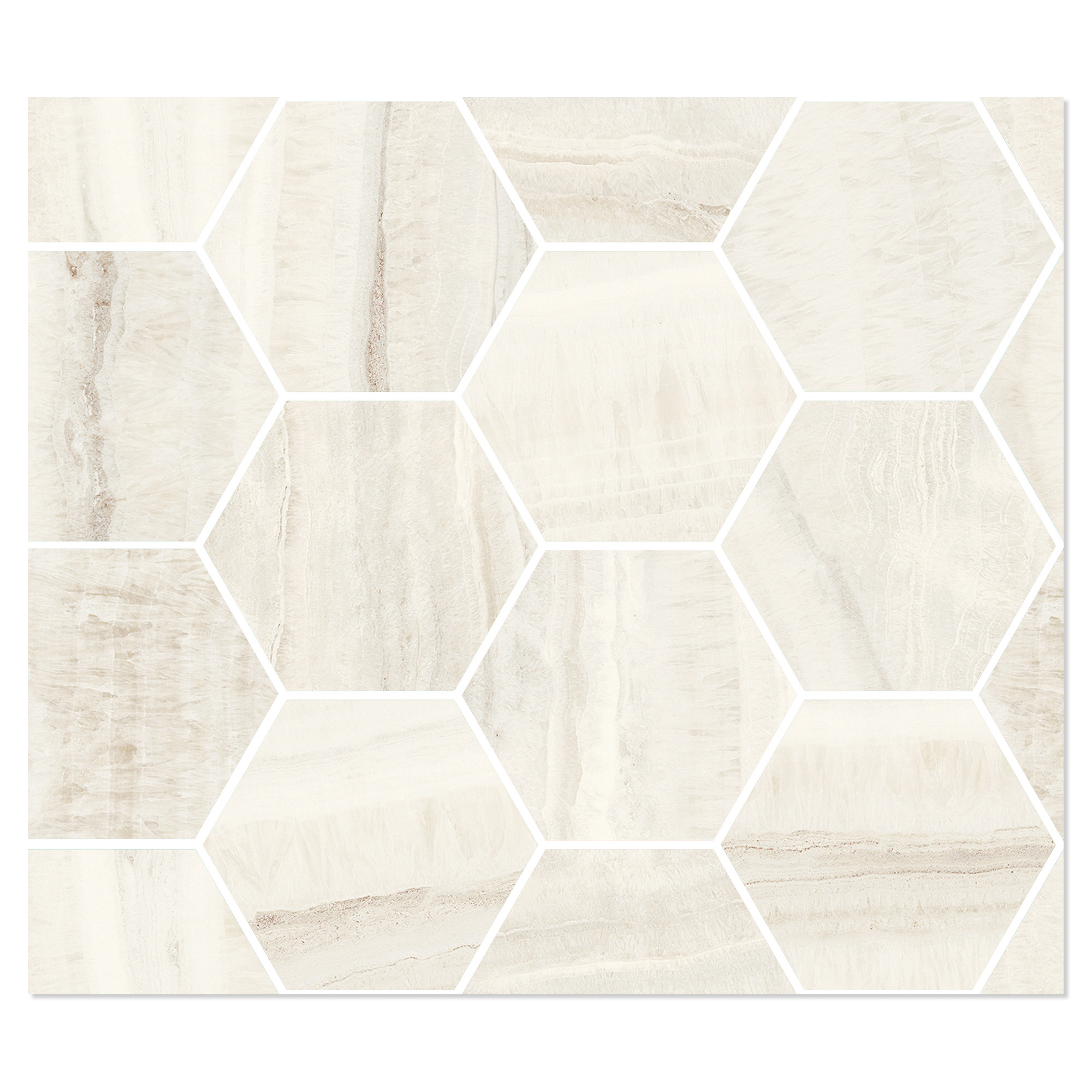 Sant’Agostino Mosaikk Gulvflis Astral White Polert 30x35 cm