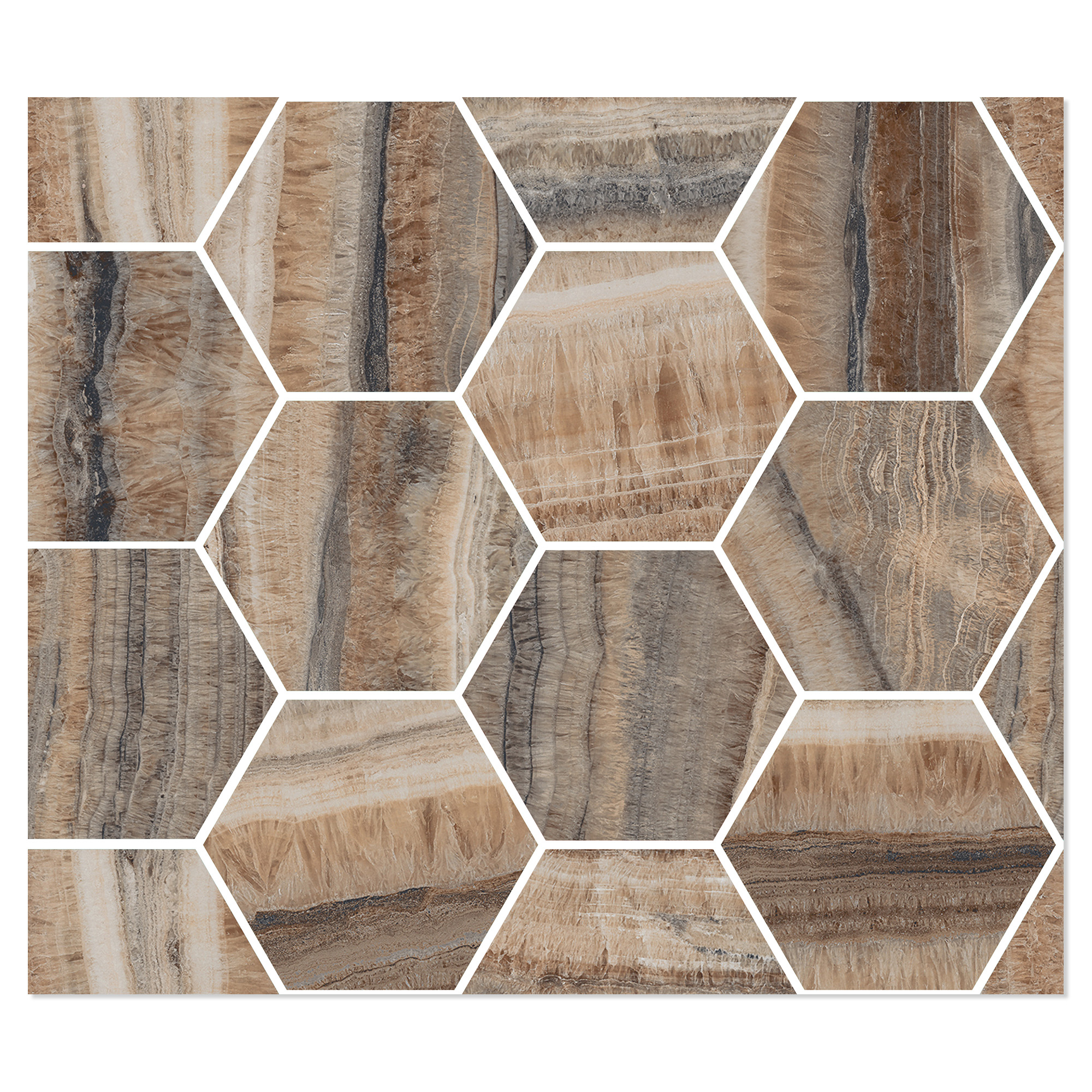 Sant’Agostino Mosaikk Gulvflis Astral Amber Polert 30x35 cm