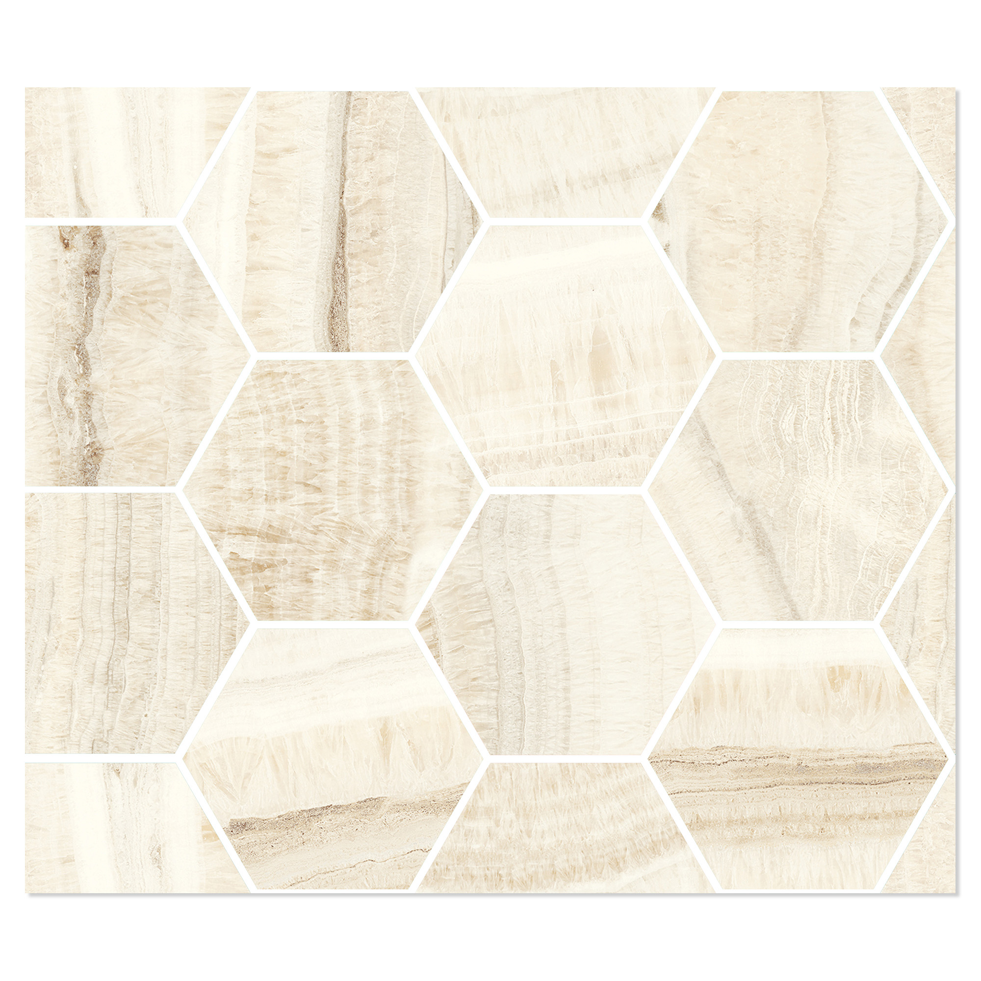 Sant’Agostino Mosaikk Gulvflis Astral Ivory Polert 30x35 cm
