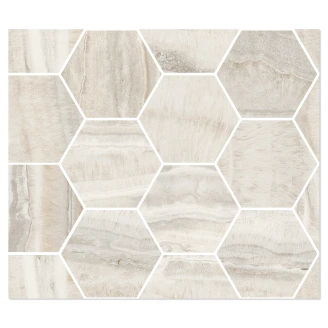 Sant’Agostino Hexagon Mosaik Klinker <strong>Astral</strong>  Pearl Polerad 30x35 cm