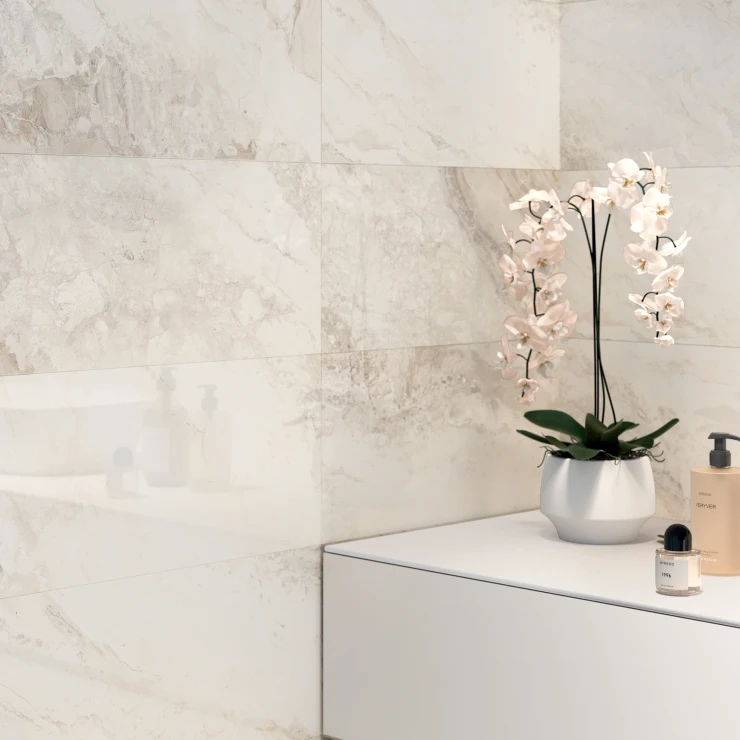 Sant’Agostino Marmor Gulvflis Mystic Ivory Polert 30x60 cm