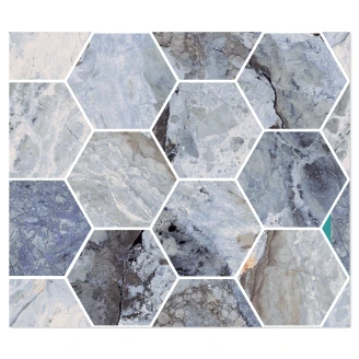 Sant’Agostino Hexagon Mosaik Klinker <strong>Mystic</strong>  Ocean Polerad 30x35 cm