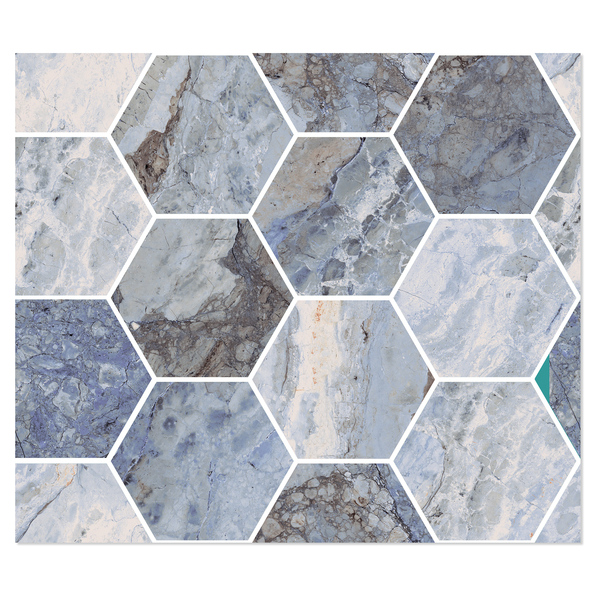 Sant’Agostino Mosaikk Gulvflis Mystic Ocean Polert 30x35 cm
