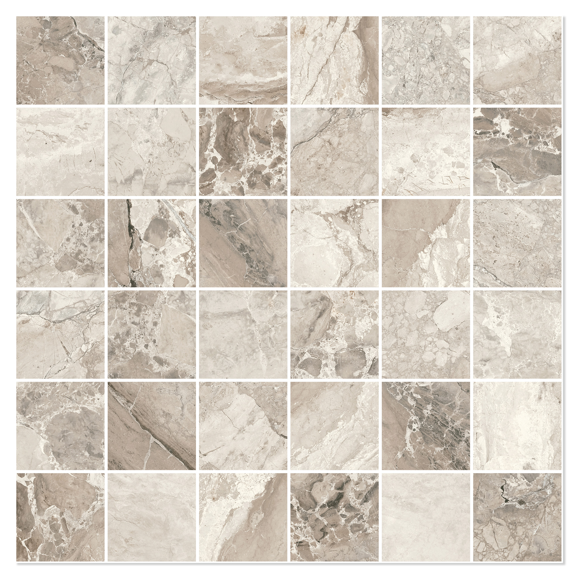 Sant’Agostino Mosaikk Gulvflis Mystic Beige Matt 30x30 cm