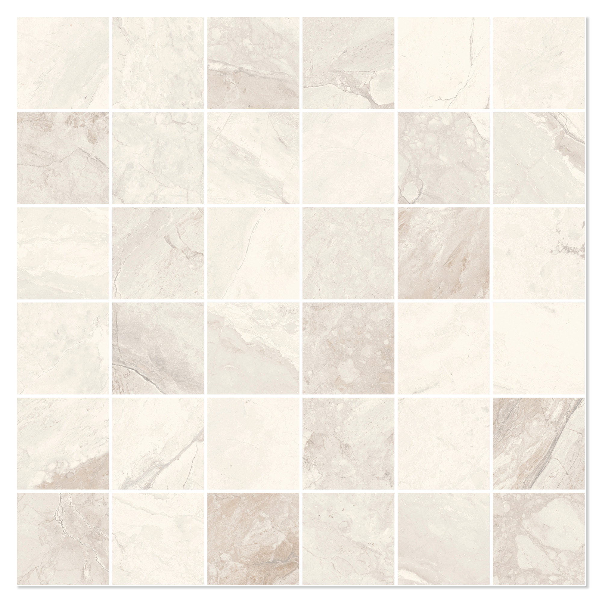 Sant’Agostino Mosaikk Gulvflis Mystic Ivory Matt 30x30 cm