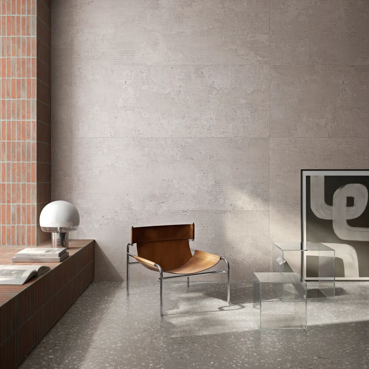 Sant’Agostino Gulvflis Glow Grey Matt-Struktur 3D 120x120 cm