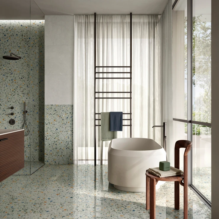 Sant’Agostino Gulvflis Glow Plus Sage Polert 120x120 cm