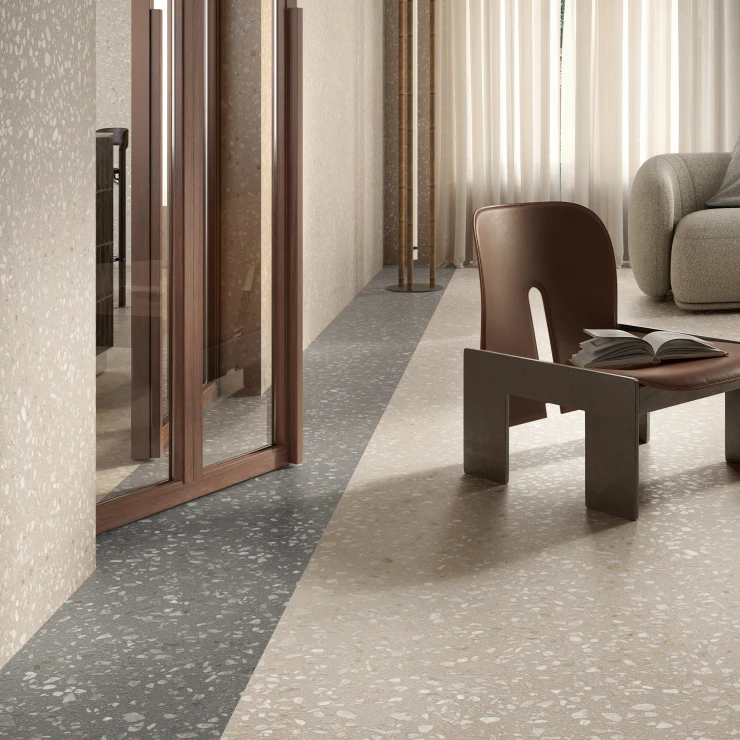 Sant’Agostino Gulvflis Glow Grey Matt-Struktur 3D 60x60 cm