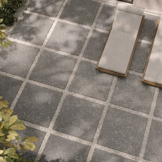 Sant’Agostino Utomhus Klinker <strong>Glow</strong>  Grey Matt-Struktur 3D 90x90 cm Tjocklek 20 mm